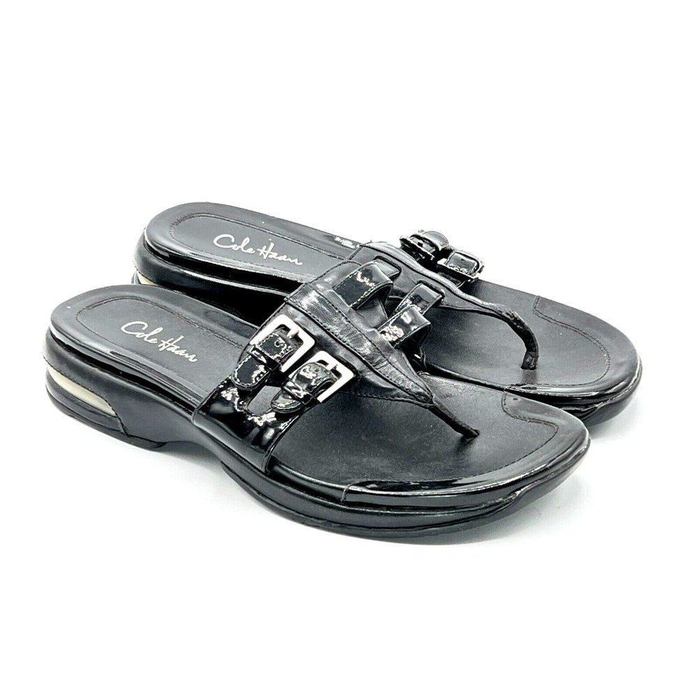 Cole Haan NikeAir Black Buckle Sandals Women's Size 5 B